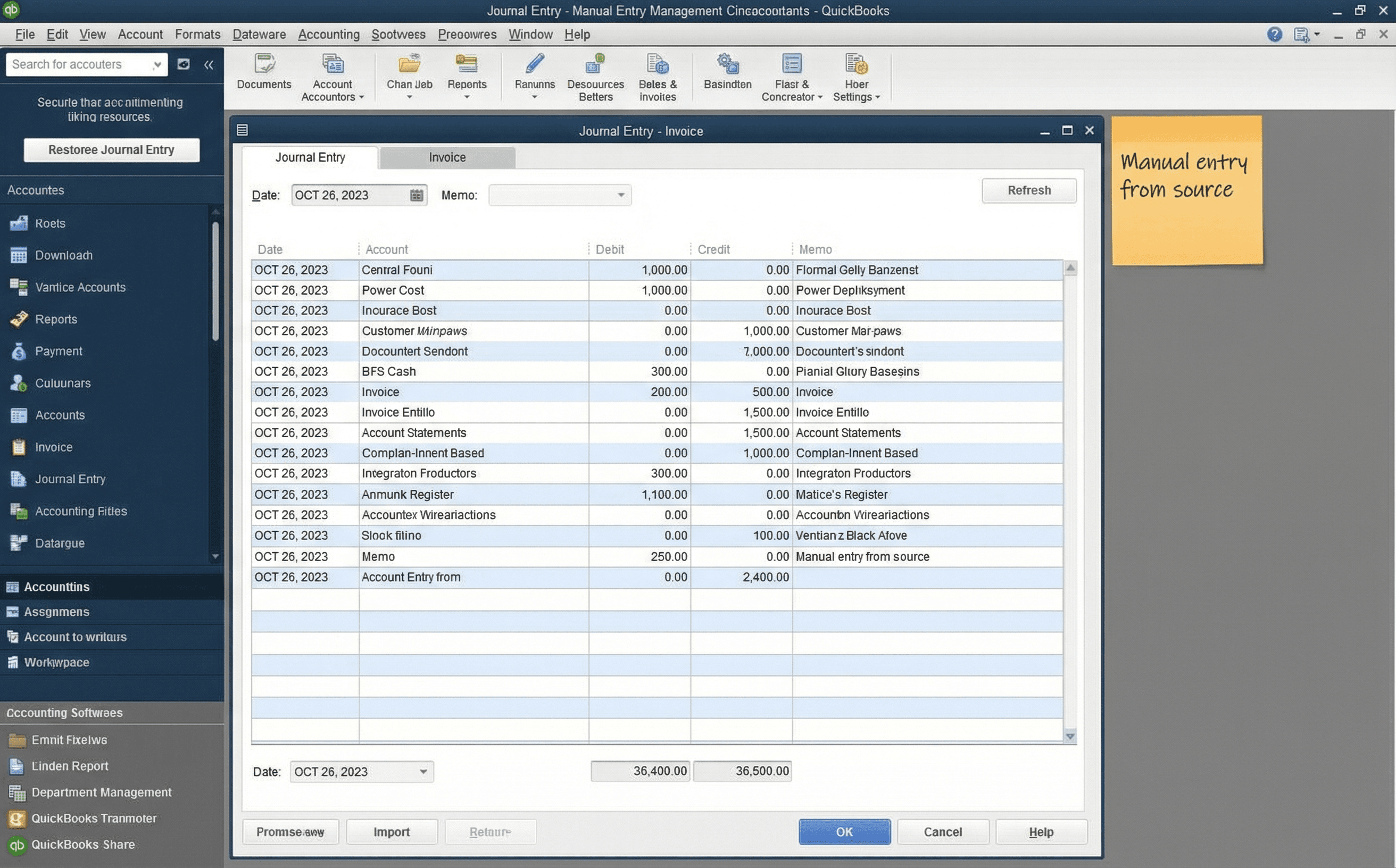 Manual QuickBooks invoice creation with copy and paste