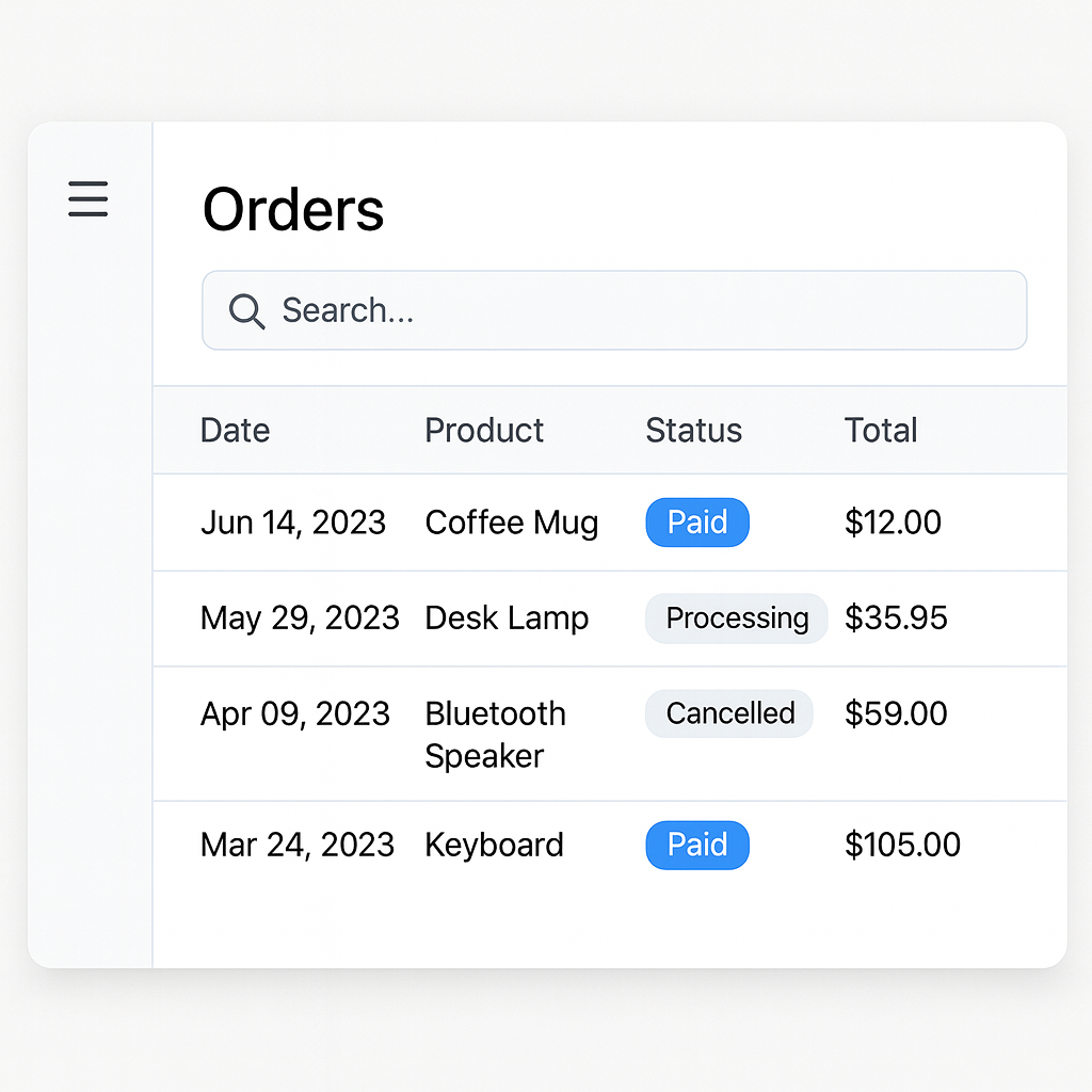 Order management database system with inventory tracking and fulfillment features